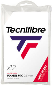 Tecnifibre Players Pro (12 stuks) - wit - 0.5 mm - overgrips