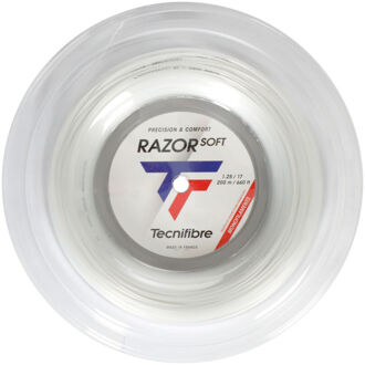 Tecnifibre Razor Soft 200m Rol Snaren wit - 1.20,1.30