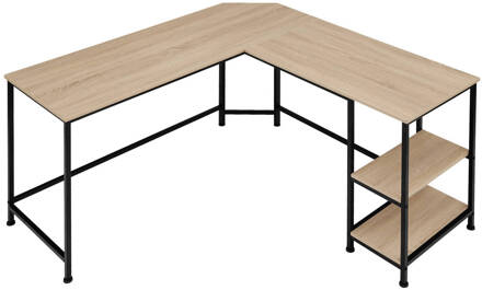 Tectake Bureau Hamilton 138x138x75,5cm Bruin