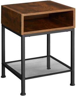 Tectake Nachtkastje Harlow industrial dark - 404360 Bruin