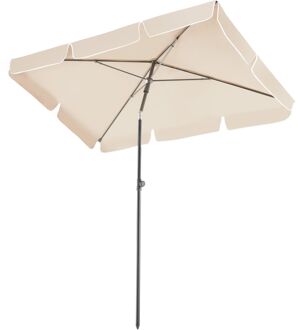 Tectake Parasol Vanessa 200x125 in hoogte verstelbaar en Beige