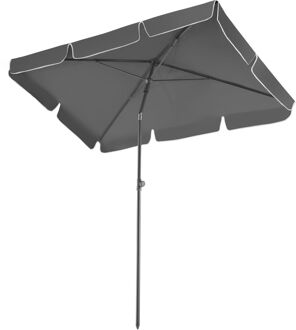 Tectake Parasol Vanessa 200x125 in hoogte verstelbaar en Grijs