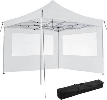 Tectake Partytent Olivia 3x3 m met 2 zijdelen Wit