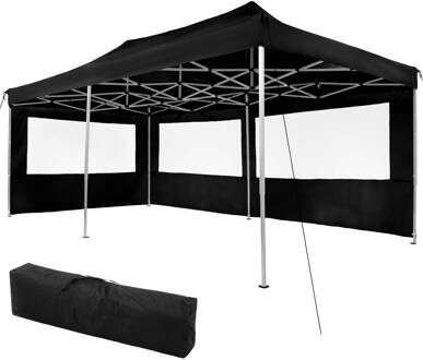 Tectake Partytent Viola 3x6 m met 2 zijdelen Zwart