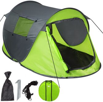 Tectake Pop-up tent waterdicht groen / grijs - 401675