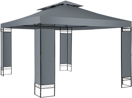 tectake® - tuinpaviljoen Leyla antraciet - 403272 Grijs