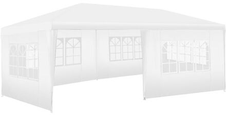 tectake® - Tuinpaviljoen Vivara 6x3m met 5 zijdelen - wit