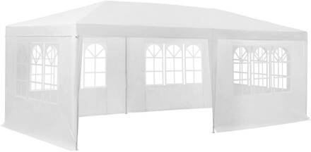 Tectake tectake® - Tuinpaviljoen Vivara 6x3m met 5 zijdelen - wit