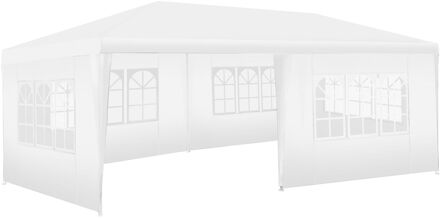 Tectake tectake® - Tuinpaviljoen Vivara 6x3m met 5 zijdelen - wit