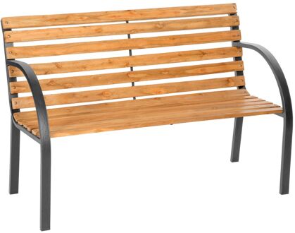 Tectake Tuinbank Micha 2-zitter van hout 119,5x62x83cm Bruin