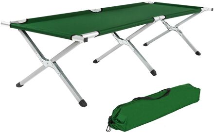 Tectake veldbed - xl veldbed 190 cm - Groen - 401213