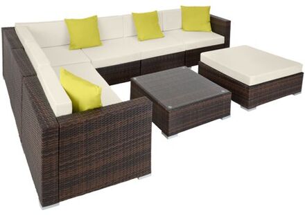 Tectake Wicker loungeset Marbella Bruin