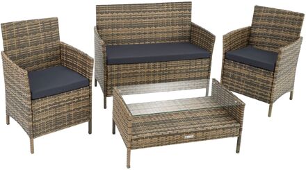 Tectake Wicker tuinset Madeira Beige