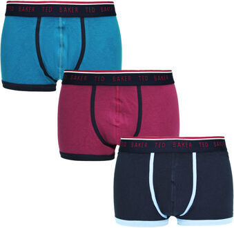 Ted Baker 3-Pack Assorti Boxershorts Set Heren UC8MGU03TEXTCHI - maat S Veelkleurig