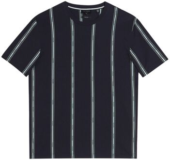 Ted Baker Amson Heren Navy Gestreept T-Shirt - maat L