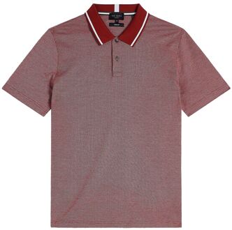 Ted Baker Arts Mini Jacquardsteek Heren Donkerrood Poloshirt - S