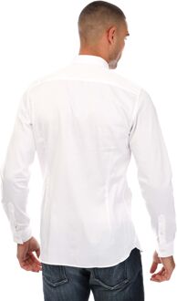 Ted Baker Bellow slim overhemd met lange mouwen en stretch voor heren, wit - 3XL