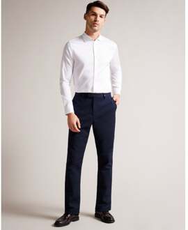 Ted Baker Bellow slim overhemd met lange mouwen en stretch voor heren, wit - maat