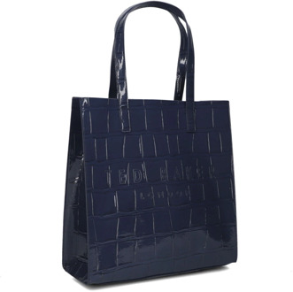 Ted Baker Croccon Shopper Tas met Krokodillenprint Ted Baker , Blue , Dames - ONE Size