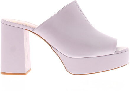 Ted Baker Dames Hakken Deltino Leren Muiltjes Peep Toe Blokhak Paars