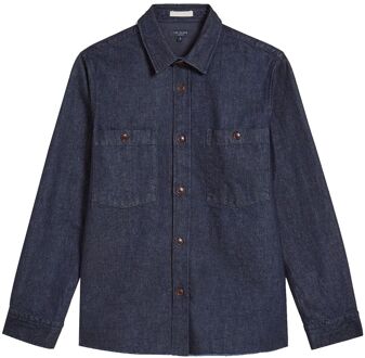 Ted Baker Enfield Heren Denim Overhemd - maat Donkerblauw