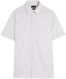 Ted Baker Forter Heren Wit Geoprint Overhemd - S