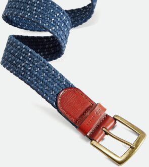 Ted Baker Galan gevlochten riem van leer, marineblauw Navy
