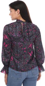 Ted Baker Heiydii Blouse met hoge hals in zwart - maat