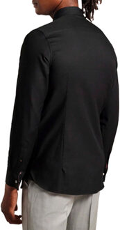 Ted Baker Heren Lecce gestreept overhemd met lange mouwen (Zwart)