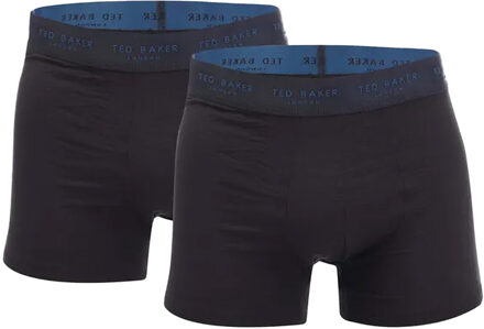 Ted Baker Heren Modal Boxershorts (Set van 2) (Zwart) - S
