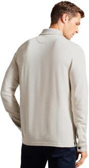 Ted Baker Heren Poloshirt Met Lange Mouwen - Karpol Beige