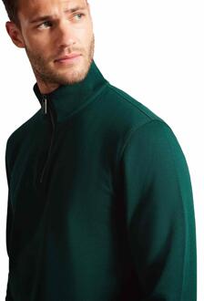 Ted Baker heren Sweat met halve rits - Antram Donkergroen