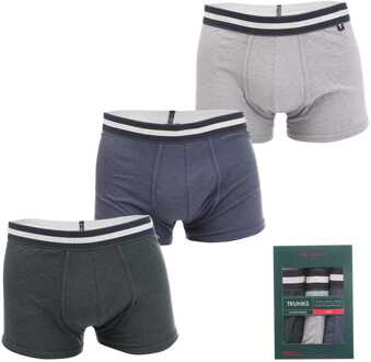 Ted Baker Heren Ted Baker 3 paar katoenen boxershorts in denim Blauw