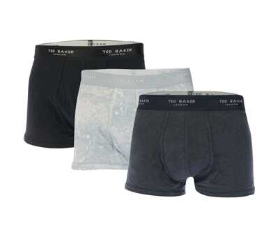 Ted Baker Heren Ted Baker 3 pack katoenen zwembroek in marineblauw - maat S Navy