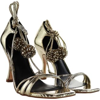 Ted Baker Hilaray Pom Pom Dames Gouden Sandalen - EU 40.5 / UK 7