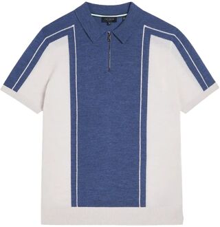 Ted Baker Jesty Heren Blauw Wollen Poloshirt - L