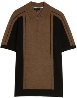 Ted Baker Jesty Heren Tan Poloshirt Bruin - M