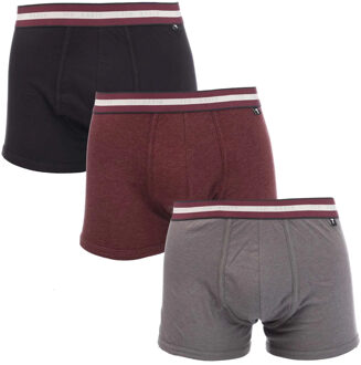 Ted Baker Katoenen Boxershorts Heren (Set van 3) (Zwart/Grijs/Marron) - maat L
