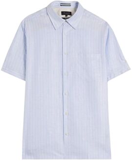 Ted Baker Lytham Heren Lichtblauw Linnen Overhemd - S