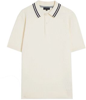 Ted Baker Mahana Heren Ecru Gestikt Poloshirt - S