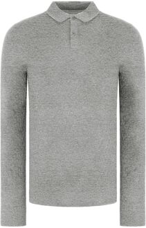 Ted Baker Morar Heren Grijs Gebreid Poloshirt - XL