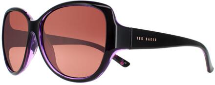 Ted Baker ovale dames zwart paars bruin gradiënt tb1394 shay - maat