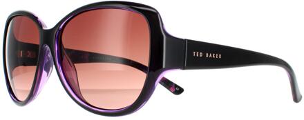 Ted Baker ovale dames zwart paars bruin gradiënt tb1394 shay