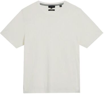 Ted Baker Rakes Textuur Heren Wit T-Shirt - maat L