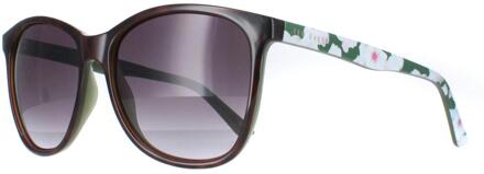 Ted Baker TB1496 Alva 112 tortoiseshell grijs gradiënt zonnebril - maat Bruin