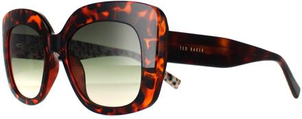 Ted Baker TB1675 Hattie 114 dubbele champagne demi groen gradiënt zonnebril Bruin