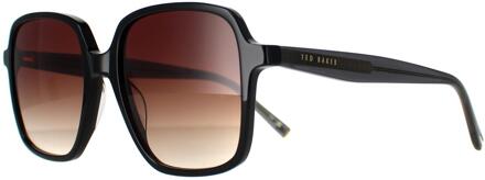Ted Baker TB1688 Romey 001 zwart bruin gradiënt zonnebril - One Size