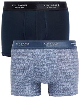 Ted Baker Thornb 2-Pack Bedrukte Katoenen Heren Trunks Navy