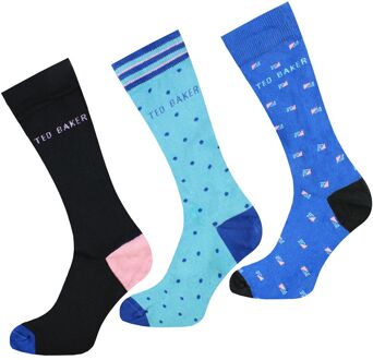 Ted Baker Twotk 3-Pack Heren Assorti Sokken Veelkleurig - EU 41 - 45