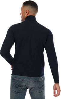 Ted Baker Veller sweatshirt met slanke pasvorm en halve rits voor heren, marineblauw - maat Navy